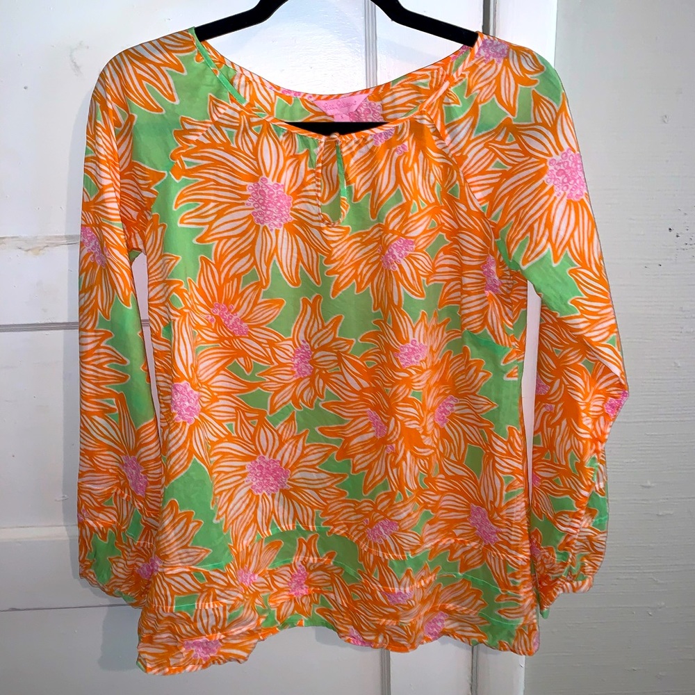 Lilly Pulitzer long sleeve blouse sz Small